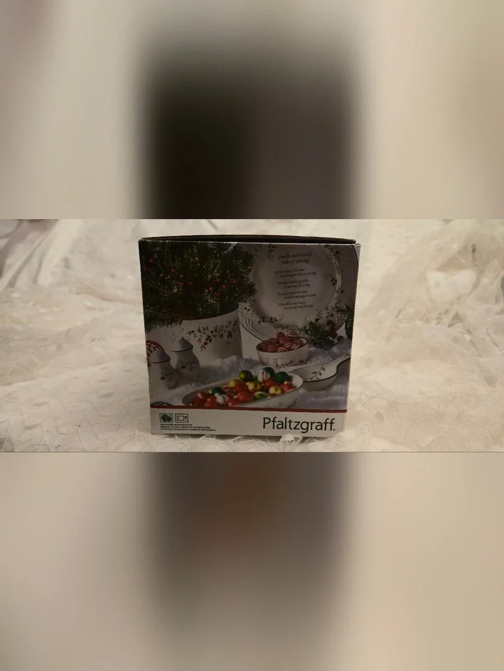 Pfaltzgraff Winterberry Santa Naughty /  Nice List Mugs  NEW w/BOX